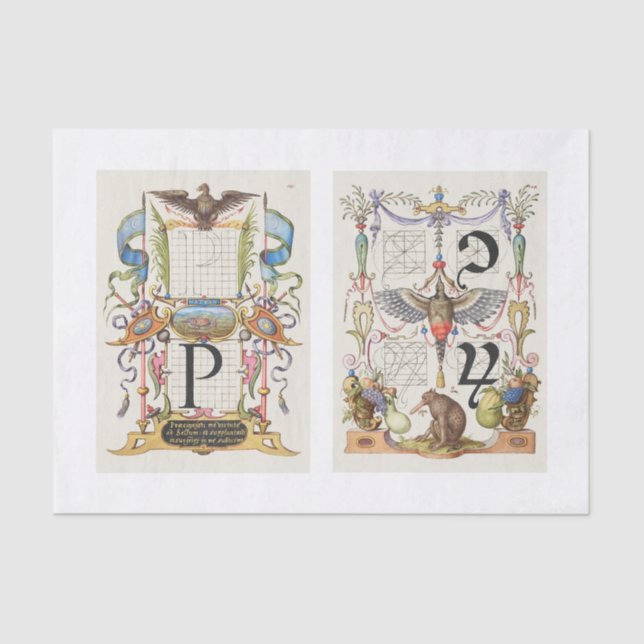 Blumenkalligrafie Seidenpapier (Vorderseite)