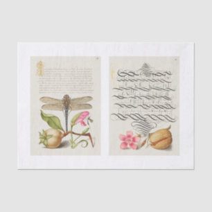 Blumenkalligraphie Seidenpapier