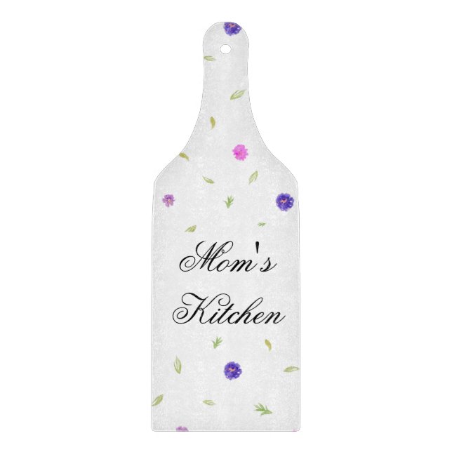 Blumenkäppchen - Personalisiertes Geschenk für Mam Schneidebrett (Vorderseite)