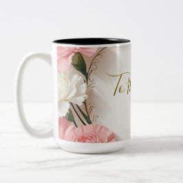 Blumenkarnation-Tasse Zweifarbige Tasse