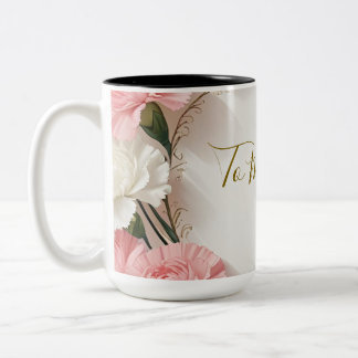 Blumenkarnation-Tasse Zweifarbige Tasse