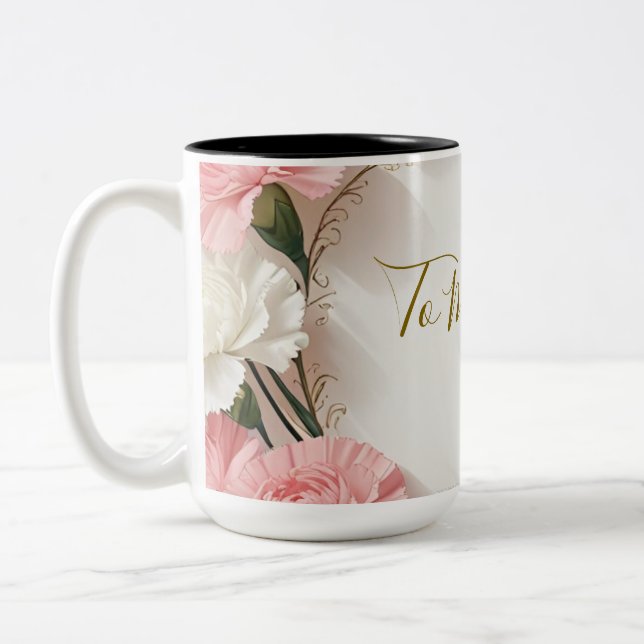 Blumenkarnation-Tasse Zweifarbige Tasse (Links)