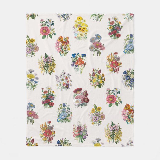 Blumenkarneval Fleecedecke (Vorderseite)