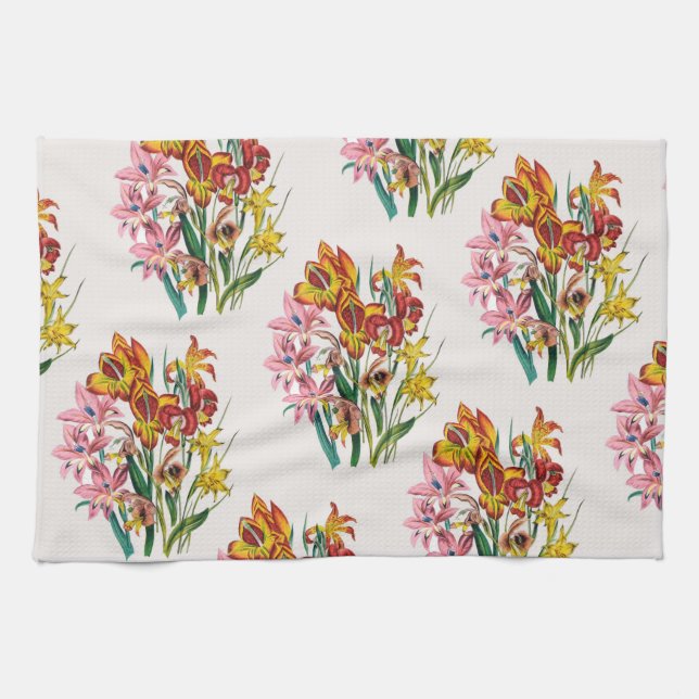 Blumenkarneval Geschirrtuch (Horizontal)