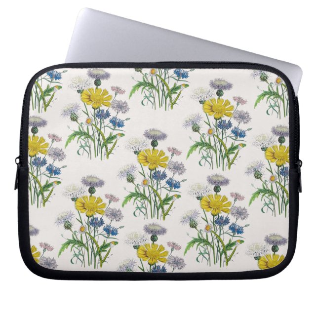 Blumenkarneval Laptopschutzhülle (Vorderseite)