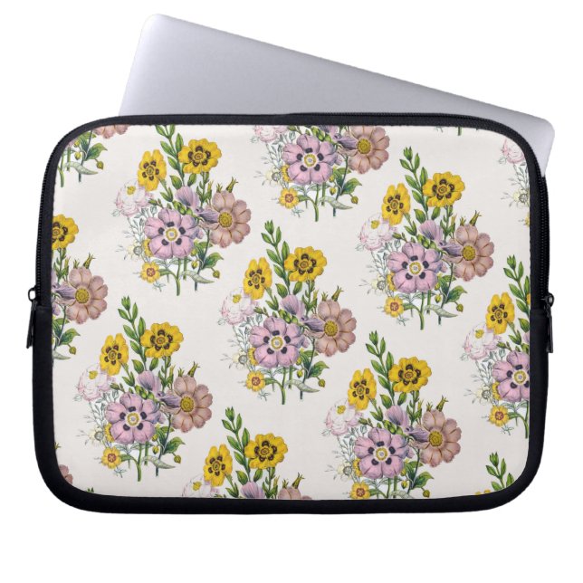 Blumenkarneval Laptopschutzhülle (Vorderseite)