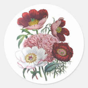 Blumenkarneval Runder Aufkleber