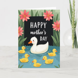 Blumenkarte der aquatischen Vogelfamilie Karte