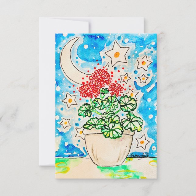 Blumenkarte Einladung (Vorderseite)