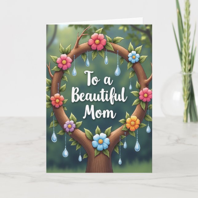 Blumenkarte für Mama Karte (Vorderseite)