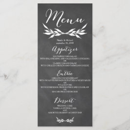Blumenkarte für Schwarze Halbpension Menükarte