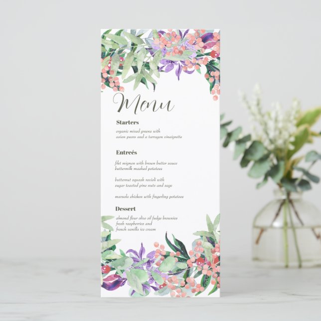 Blumenkarte für Wasserfarben (Stehend Vorderseite)