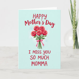 Blumenkarte 'Ich vermisse dich, Mama' Karte