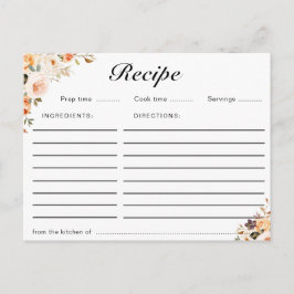 Blumenkarte im Herbst Postkarte