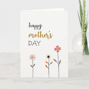 Blumenkarte mit Glückwunsch zum Muttertag Karte