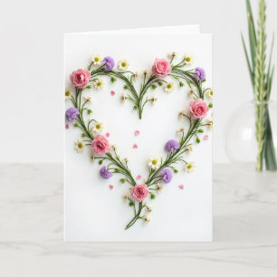 Blumenkarte mit herzlicher Liebe Karte