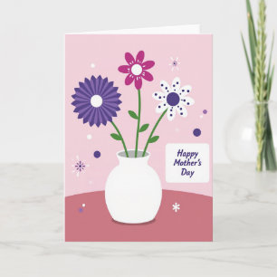 Blumenkarte mit Punkten Design Karte