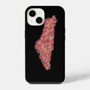 Blumenkarte Palästina Kunstfreiheit für Palästinen iPhone 14 Hülle