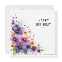 Blumenkarte zum Geburtstag