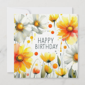 Blumenkarte zum Geburtstag Feiertagskarte