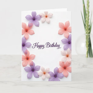 Blumenkarte zum Geburtstag Karte
