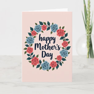Blumenkarte zum Muttertag aus Kraftpapier Karte