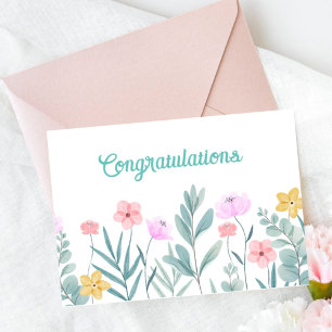 Blumenkarte zur Gratulation Karte