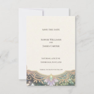 Blumenkarte zur Speicherung des Hochzeitstermins Save The Date