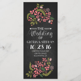 Blumenkarten für Hochzeitskarten Programm