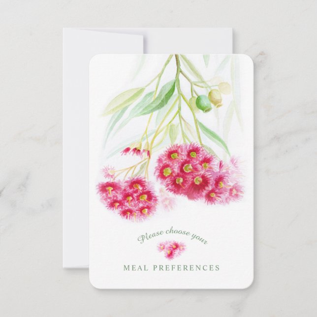 Blumenkarten für Hochzeitsmahlzeiten RSVP Karte (Vorderseite)