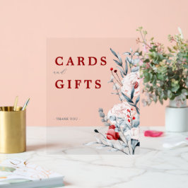 Blumenkarten und -geschenke der Roten und Blauen B Acrylschild