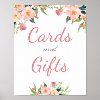 Blumenkarten und Geschenke für Hochzeiten Poster