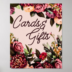 Blumenkarten und Geschenke für Hochzeiten Poster