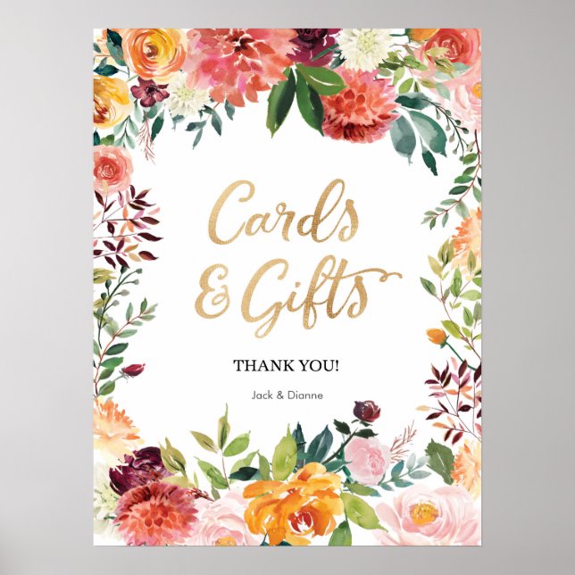 Blumenkarten und Geschenke Party Poster (Vorne)