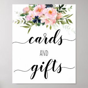 Blumenkarten und Geschenkposter für Brautpartys Poster
