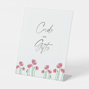 Blumenkarten und Geschenkposter Sockelschild