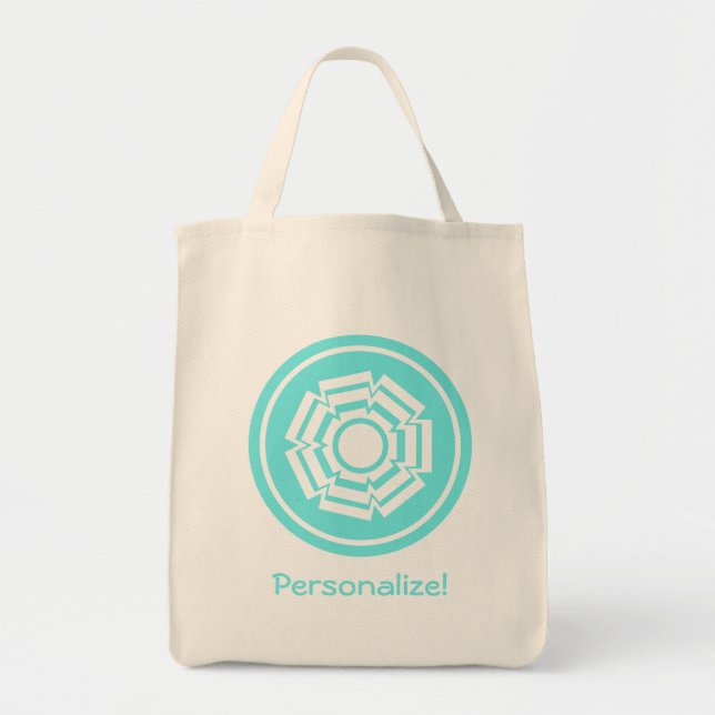 Blumenkäse, türkis tragetasche (Vorne)