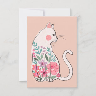 Blumenkatze Karte