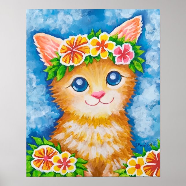 Blumenkatze★ Poster (Vorne)