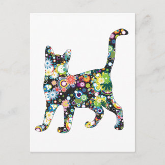 BLUMENKATZE POSTKARTE