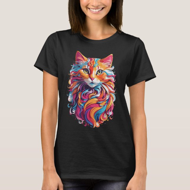 Blumenkatze T-Shirt (Vorderseite)