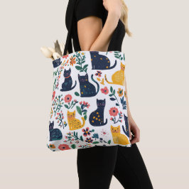 Blumenkatzen Elegantes und stilvolles Katzenmuster