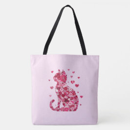 Blumenkatzen Silhouette ArtFaux überzogene Canvas 