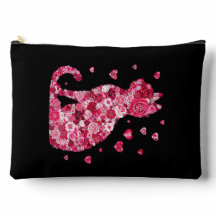 Blumenkatzen Silhouette ArtFaux überzogene Canvas 