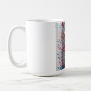 Blumenkatzen-Tasse - Wasserfarbe-Blumenkatze-Kaffe Kaffeetasse