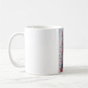 Blumenkatzen-Tasse - Wasserfarbe-Blumenkatze-Kaffe Kaffeetasse