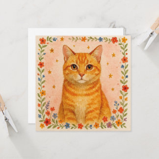 Blumenkatzenkarte. Karte