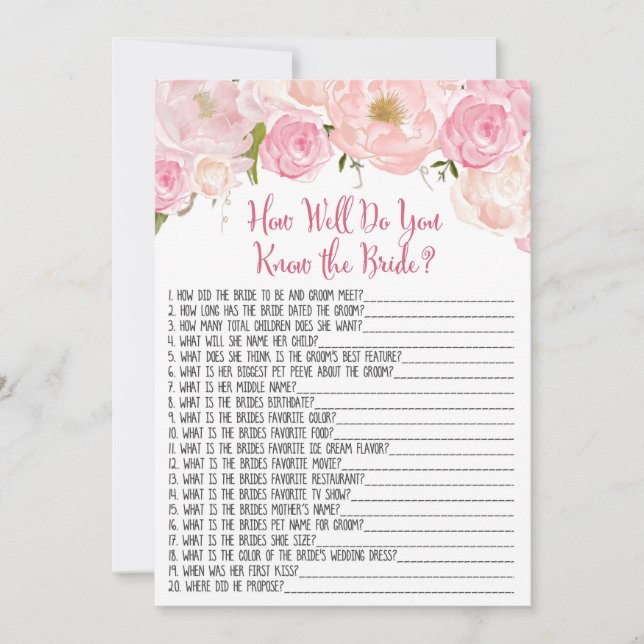 Blumenkenner Brautparty (Vorderseite)