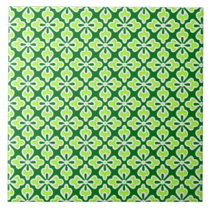 Blumenkimono, Limon und piniengrün Fliese