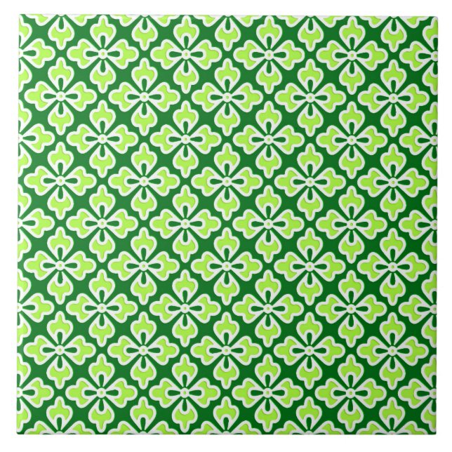 Blumenkimono, Limon und piniengrün Fliese (Vorderseite)